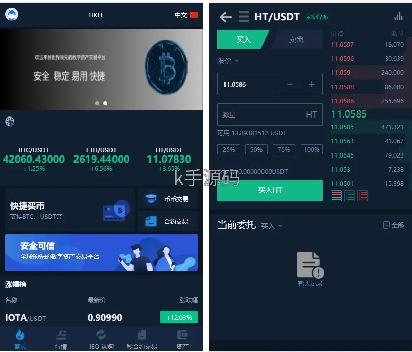 仿火币模式交易所源码+VUE源码可二开法币交易_币币交易_合约交易_期权交易+流动性挖矿UP理财LEO认购运营 – 无忧源码-K手源码 - 100%完整可用源码